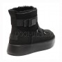 Женские черные угги кроссовки UGG Boots Classic Boom Buckle Black
